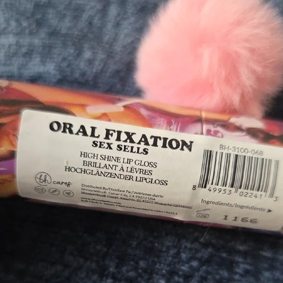 Too Faced Lip Gloss with Pink Pom Pom Shade Sex Sells - Picture 3 of 3